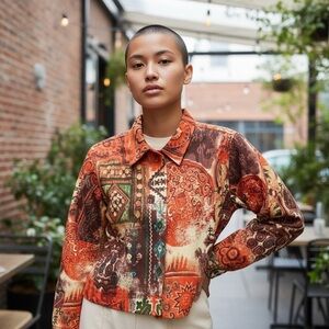 Bohemian Patchwork Jean Jacket